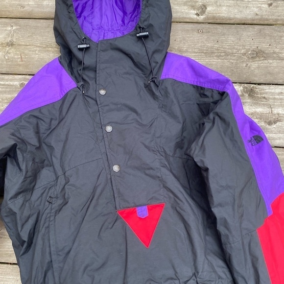 Vintage 90s The North Face Shell Jacket Purple/Black - Picture 9 of 13